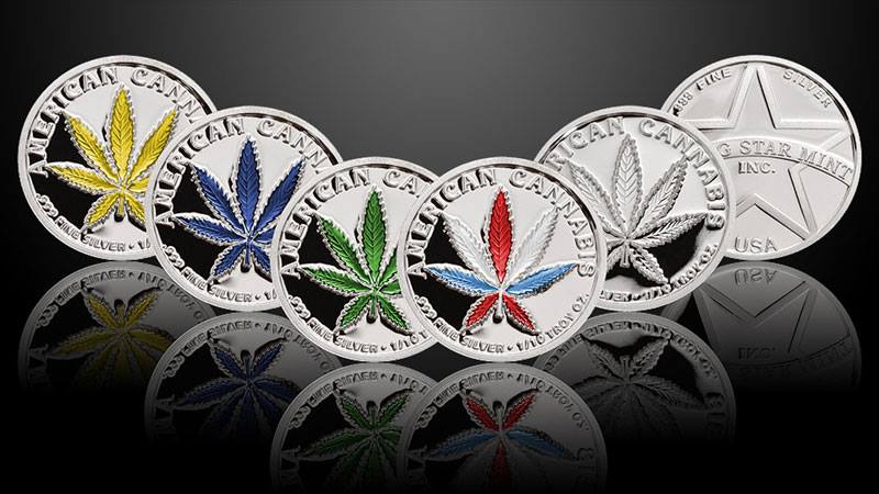 999 Silver American Cannabis Coins