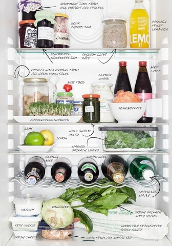 Svena Elverfelda ledusskapī, kurš savus meistarstiķus gatavo restorāna  Aqua virtuvē Vācijā, ir ļoti maz konservētu produktu. Priekšroka dota svaigiem dārzeņiem un augļiem, kā arī dzērieniem – alum, šampānietim un ūdenim.