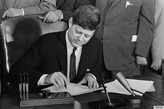 US President John Fitzgerald Kennedy sig