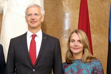 Krišjānis Kariņš ar sievu Andu